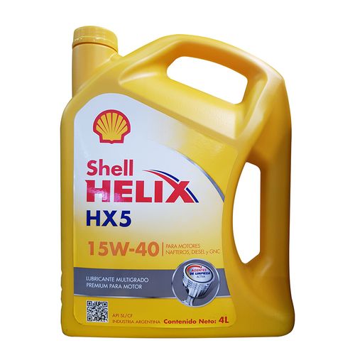 Aceite Para Motor Shell Helix Hx5 Mineral 15w40 - 4 Litros