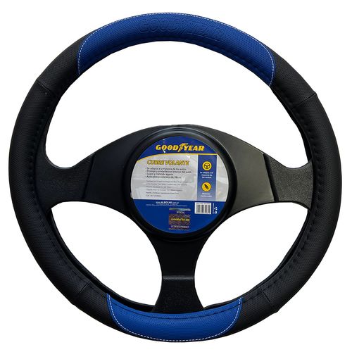 Cubre Volante Goodyear, Negro Con Azul, Auto 38cm