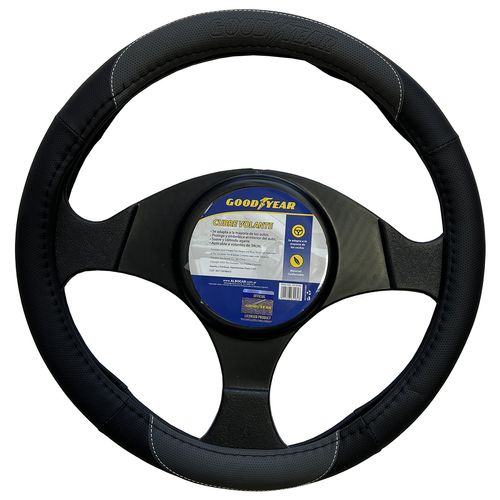 Cubre Volante Goodyear, Negro Con Gris, Auto 38cm