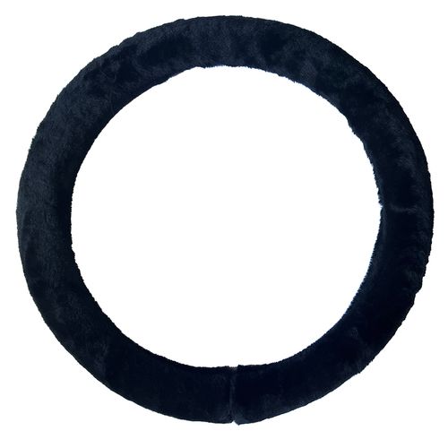Cubre Volante Negro Teddy 38cm Afelpado