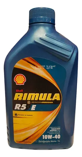 Aceite Shell Rimula R5 10W40 Semi Sintético 1 Lts