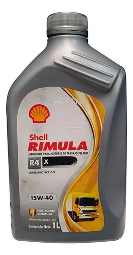 Aceite Shell Rimula R4 15W40 Natural 1 Lts
