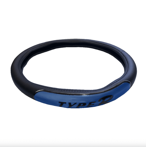 Cubre Volante Negro C/azul Reflectivo