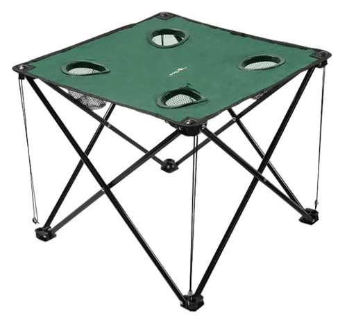 Mesa De Tela Plegable Con Portavasos Con Funda