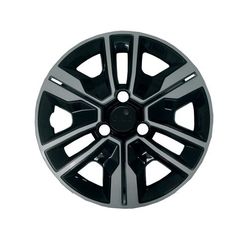 Taza 14" Kwid Outsider 2023 Color Negro Brillo Y Plata