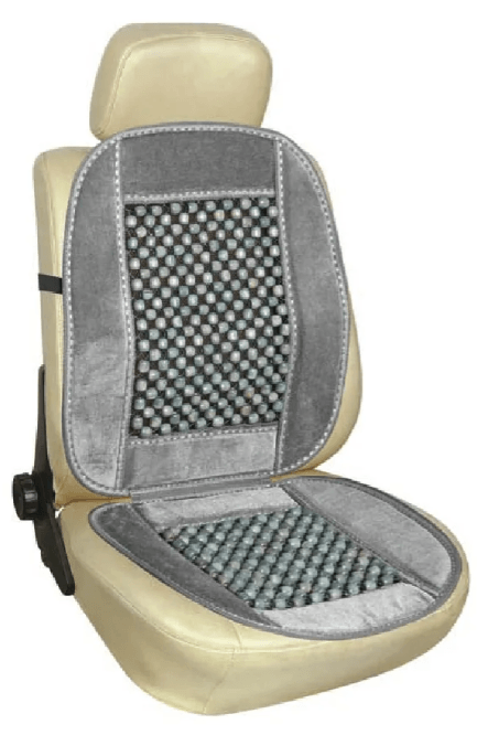 Sobre Asiento Bolita Borde Pana Gris