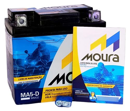 Batería Moto Moura Ma5-D 5 Ah