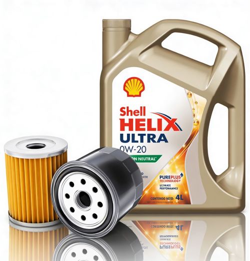 Cambio de Aceite Shell Helix Ultra Sp Sintético 0w20 4l + Filtro de Aceite + Colocación