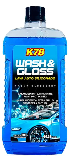 Shampoo Lava Autos Siliconado K78 600ml Wash &amp; Gloss