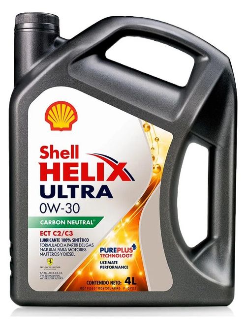 Aceite Sintetico Shell Helix Ultra 0w30 Nafta Diesel X 4 Lts