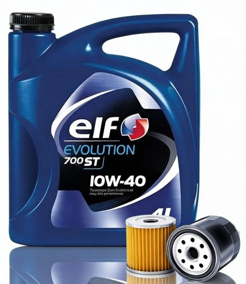 Cambio de Aceite Para Motor Elf Evolution 700 Semi Sintetico 10w40 4l + Filtro de Aceite + Servicio de Colocación