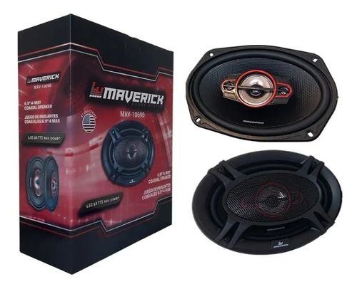 Juego De Parlantes Maverick Coaxiales 6x9 Pulgadas 4v 650w