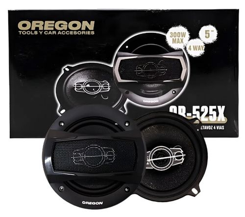 Juego De Parlantes Oregon 5 Pulgadas 4 Vias 300 Watts Max