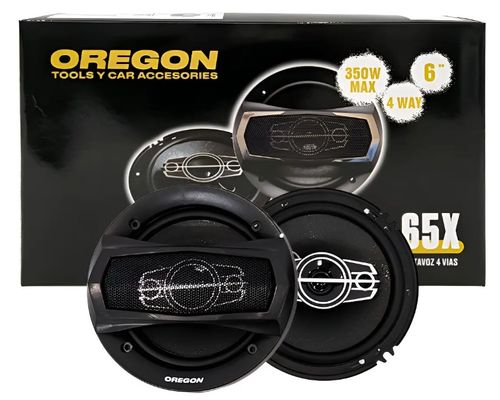 Juego De Parlantes Oregon 350 Watts Max 6 Pulgadas 4 Vias Negro