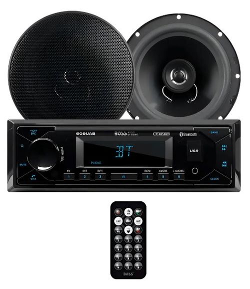 Combo Boss Audio Systems 628bck Estereo + 2 Parlantes 6,5