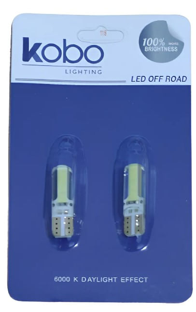 Blister X2 Led Posicion Blanco Frio T10 W5w Siliconado 12v