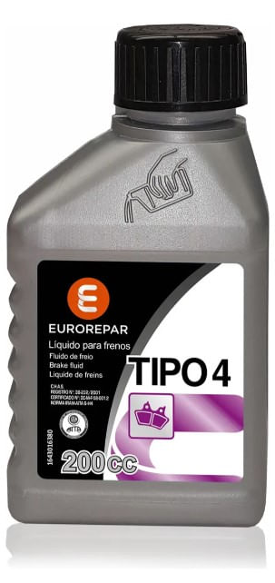 Liquido De Freno Eurorepar Dot 4 - 0,2 Lt