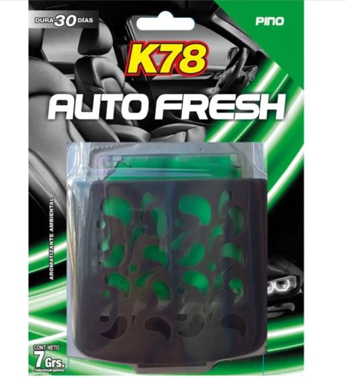 Aromatizante Ambiental Gel K78 Auto Fresh Pino 7ml Para Auto Verde