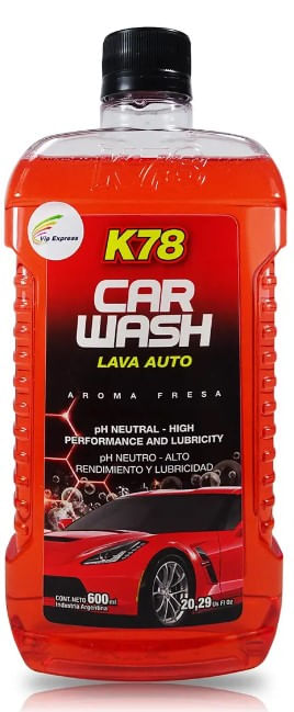 Lava Autos K78 Car Wash 600ml pH Neutro Fresa Protección Cera