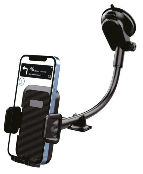 Soporte Auto Celular Universal Brazo Extensible Soul Q450 Color Negro