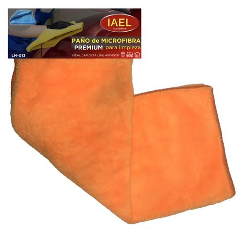 Paño De Limpieza Microfibra Premium 40x40cm Naranja Iael