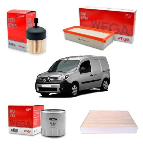 Kit De 4 Filtros Renault Kangoo 1.5 Diesel Nueva 2018 + Wega