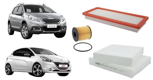 Kit 3 Filtros Peugeot 208 1.6 / 2008 1.6 Thp Wega
