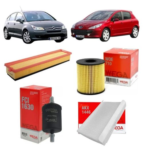 Kit Filtros Citroen C4 1.6i / Peugeot 307 1.6