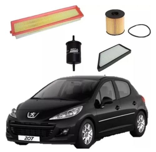 Kit 4 Filtros Peugeot 207 Compact 1,6 Wega