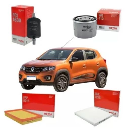 Kit 4 Filtros Renault Kwid Wega