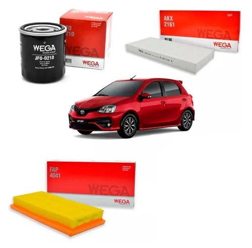 Kit 3 Filtros Toyota Etios 1.5 16 V Wega