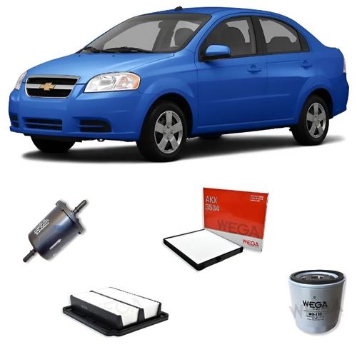 Kit 4 Filtros Chevrolet Aveo Wega