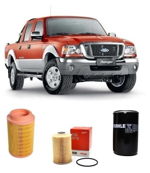 Kit 3 Filtros Ford Ranger 3.0 Power Stroke Wega