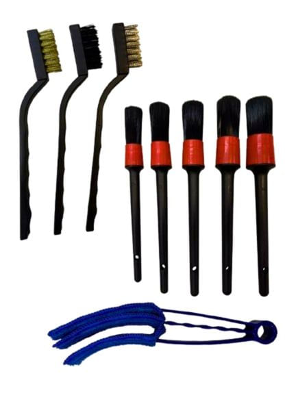 Kit detailing: brochas, pinceles y cepillos para rejillas