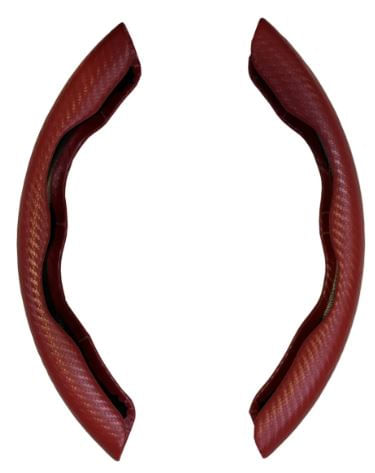 Cubre Volante Apliques Por 2pcs Rojo Carbono