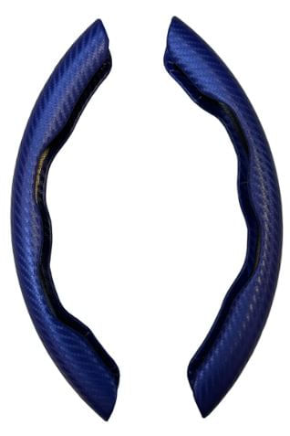 Cubre Volante Apliques Por 2pcs Azul Carbono