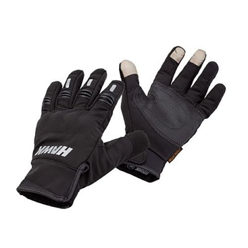 Guantes Moto Hawk Night Rider Térmicos Táctil Color Negro Talle XXL