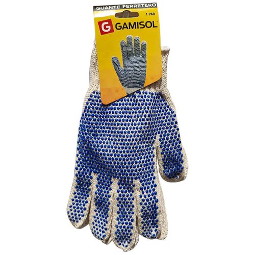 Guantes de algodon y poliester moteado