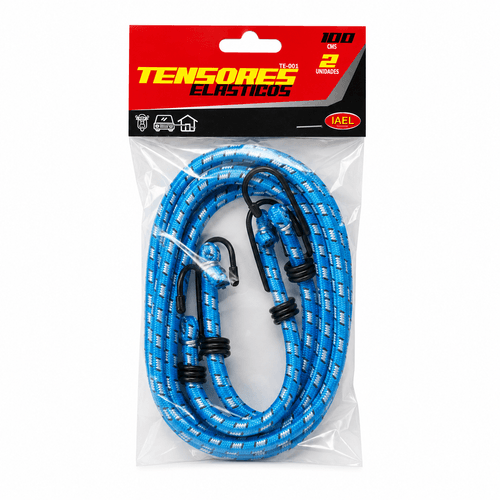 Juego de tensores IAEL con gancho metálico x 100 cm