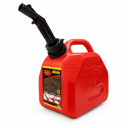 Bidón plástico con pico vertedor, para combustible, 5 litros