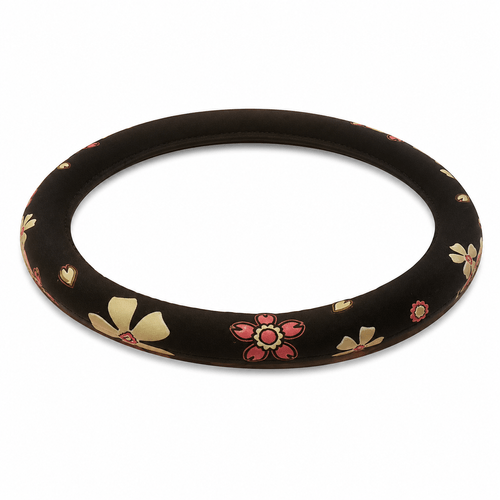 Cubre volante Iael con flores simil cuero 38cm, lady cover