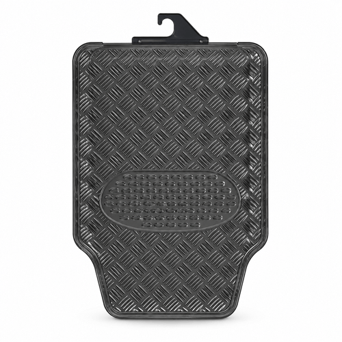 Juego cubre alfombra tuning 4 piezas aluminio y goma carbono