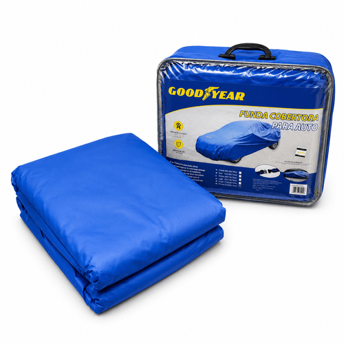 Cubre auto Goodyear PVC con tela no tejida azul talle S