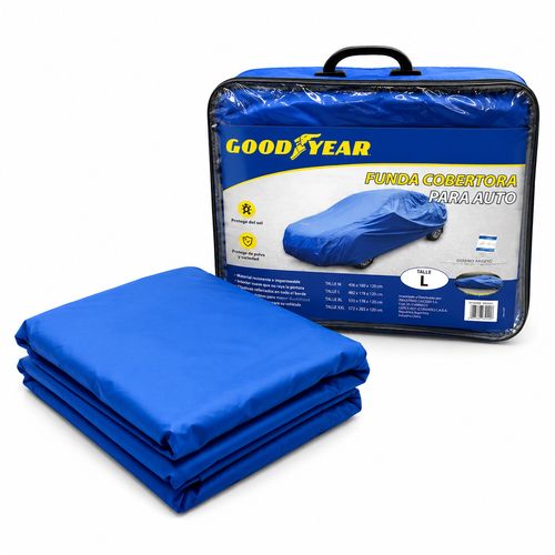 Cubre auto Goodyear PVC con tela no tejida Azul talle XXL