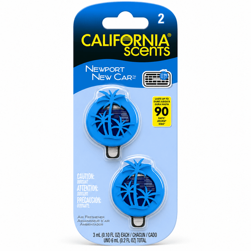 Perfume Fragancia para Auto California Scents Auto nuevo x2 Vent Sticks