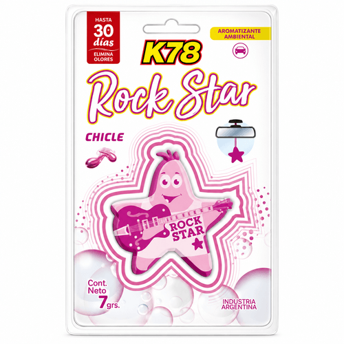 K78 Aromatizante ambiental Rock Star 7 grs Chicle