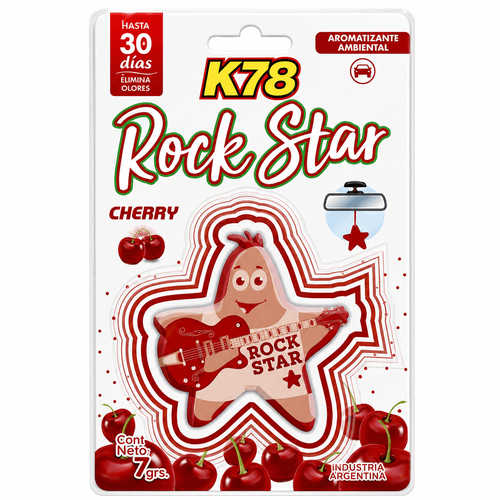 K78 Aromatizante ambiental Rock Star 7 grs Cherry