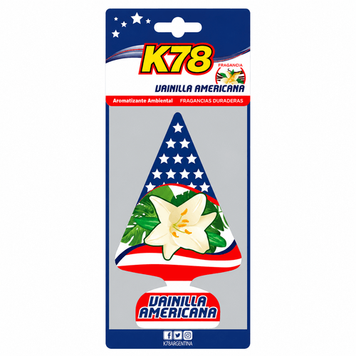 K78 Aromatizante ambiental Pinito 6 grs Vainilla