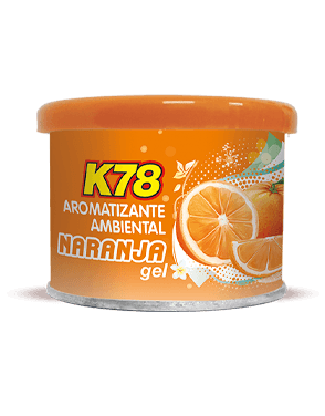 K78 Aromatizante ambiental en gel Lata 80 grs Naranja