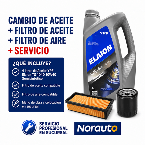Cambio de aceite y filtros YPF Elaion Ts 10W40 con colocación